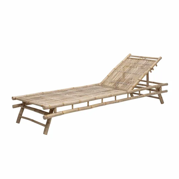 BLOOMINGVILLE Sole lepotuoli, säädettävä selkänoja, taitettava - luonnollinen bambu (220x74)