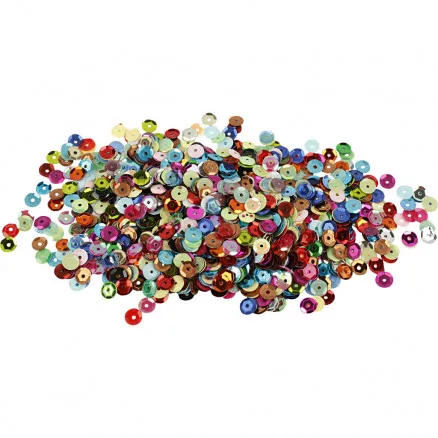 Paljetit, Ø 6 mm, pyöreä, 100g